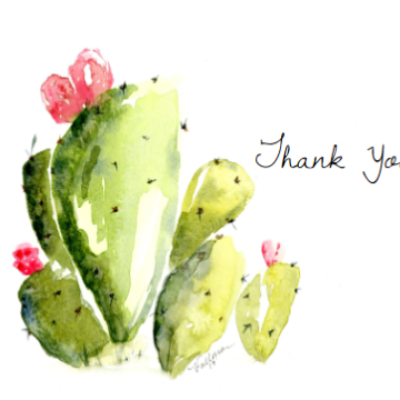 Prickly Pear Thank You Cards